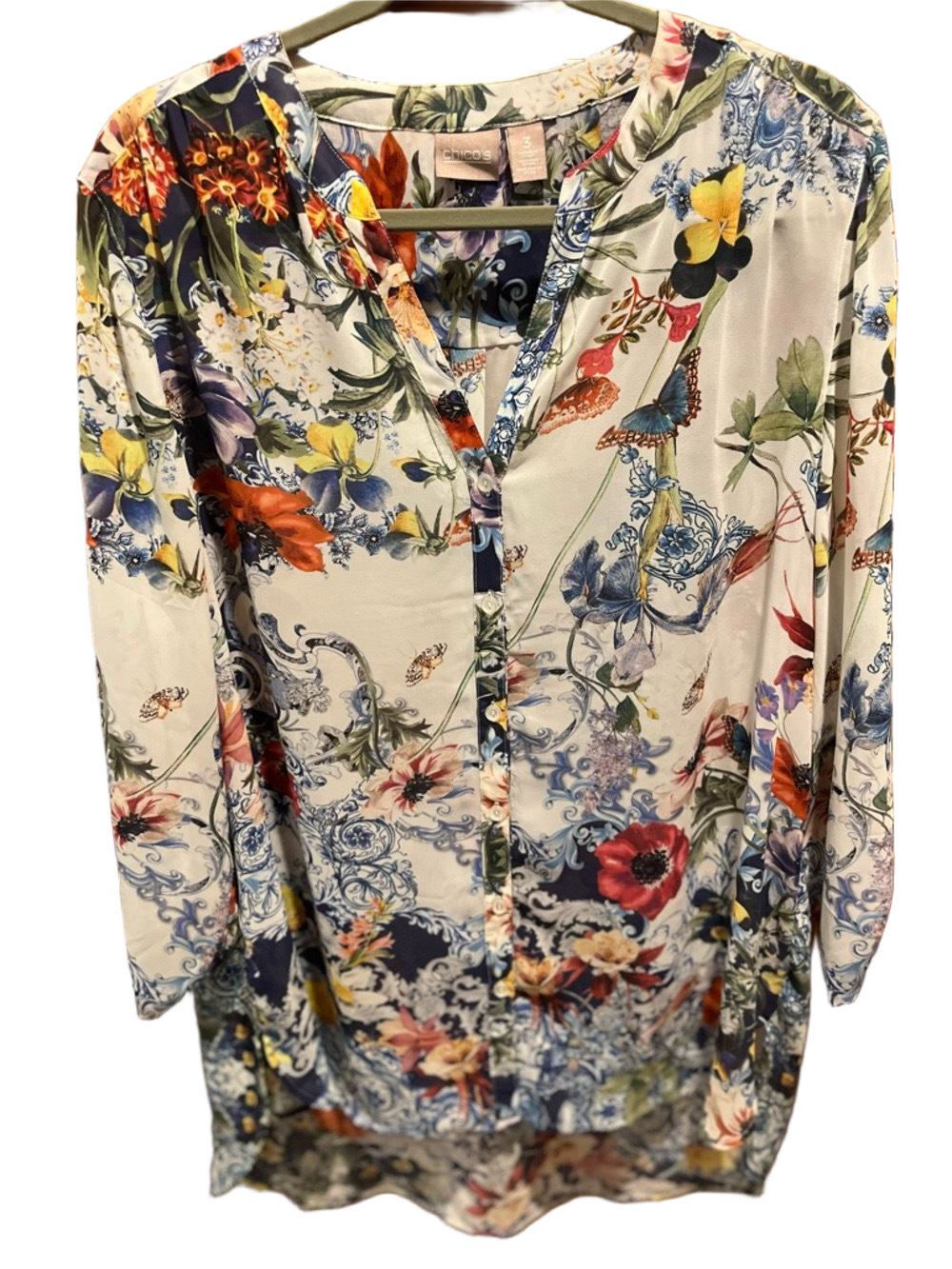 60. WOMENS CHICO’S 3/XL DETAIL TOP